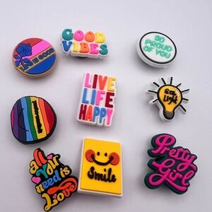 Colorful Motivational Shoe Charms